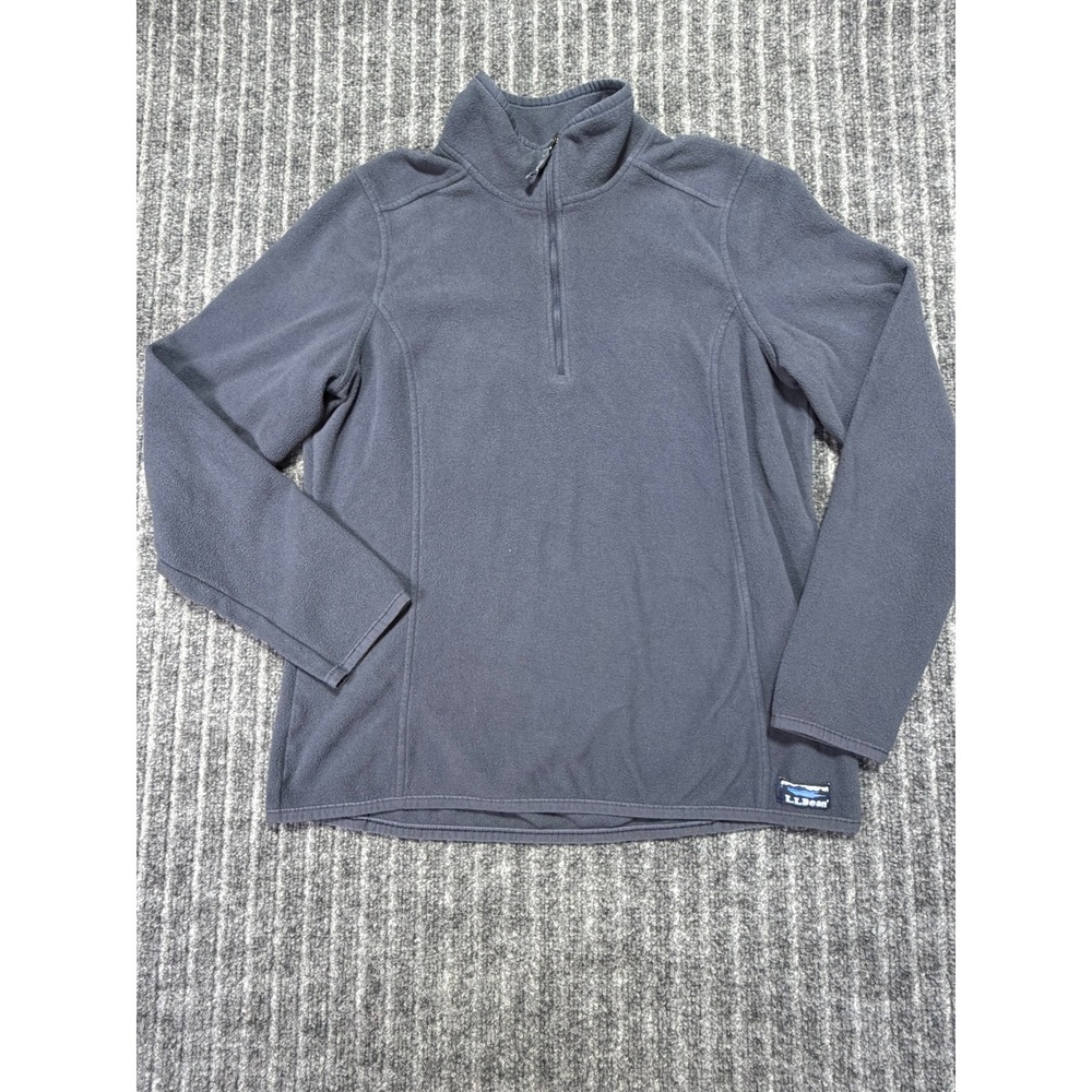 LL‎ Bean Fleece Pullover Women Medium Quarter Zip Mock Neck Outdoor Gorpcore